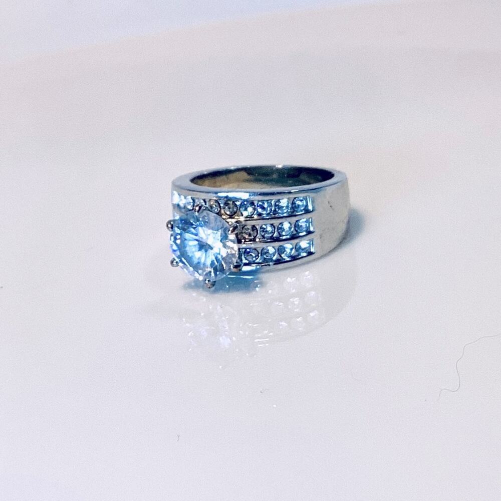 Crystal Solitaire Ring